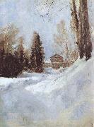 Valentin Serov Winter in Abramtsevo A House oil painting reproduction